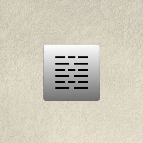Receveur de douche 110x160 cm extra plat en résine minérale CENTRO surface ardoisée sable Grille inox