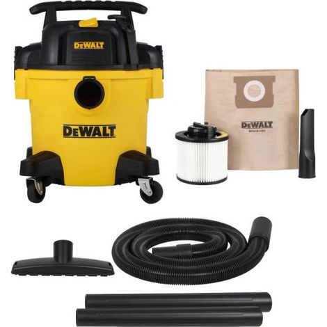 Dewalt – Aspirateur professionnel 1050 W – DXV20P – Pour chantiers humides – Moteur puissant – Capacité bac 20L – Dépression 250 mbar