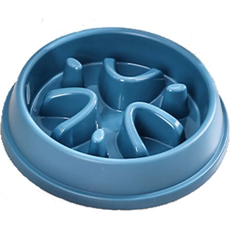 Gamelle Anti Glouton - 21 cm - Base Antidérapante en Caoutchouc - Pour Chien ou Chat Moyen - Bleu - 1 Pièce (1/5)
