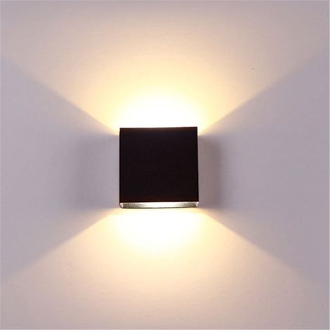 Applique Murale Extérieure LED - Cube En Aluminium - 6 W - 85-265 V - Blanc Chaud ou Blanc - 3,94 x 3,94 x 1,97 Po - 1 Pièce (1/3)