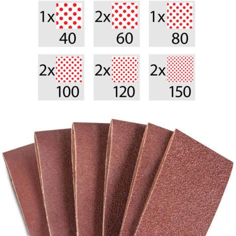 Promotion Schleifband 75X457 mm - Körnung 1 X 40/60 & 2 X 80/120/180/240/320/400 Schleifband zum Schleifen, Polieren und Entstauben, Ideal für Holz (14 Stück)