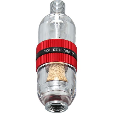 Séparateur huile-eau avec 3 filtres en coton, facile à installer, élément filtrant remplaçable pour pistolet à peinture (rouge). (1/5)