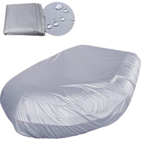 Aufblasbare Bootsabdeckung – Wasserdicht – UV-beständig – 470 x 94 x 46 cm – Silber (1/2)