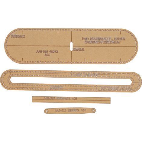 DIY-Schablonenset, 4-teilig, für kurze Geldbörsen, Lederschneidvorlage, Schlüsselanhänger-Bastelvorlage AAB-319 (1/5)