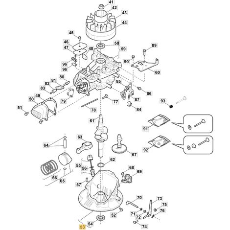 Carter motore ORIGINALE STIGA per motore RSCT 100 OHV 118550672/0