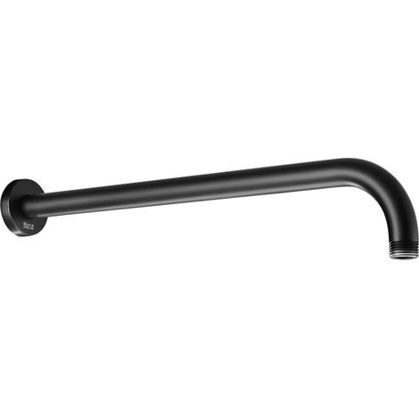 ROCA Bras de douche mural 400mm pour douche de tête, Noir mat (1/3)