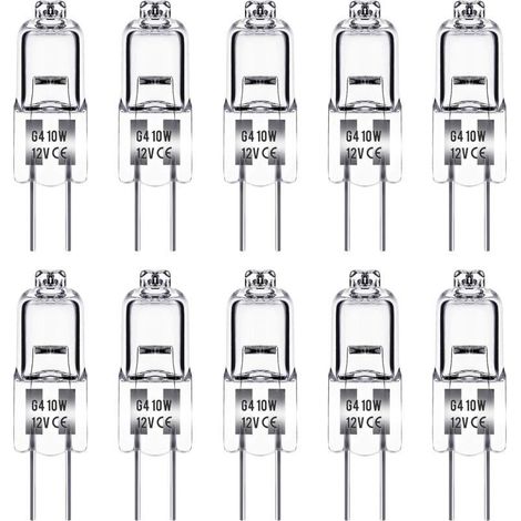 Ampoule spécifique, Ampoule G4 12V 10W,Lampe à Capsule Transparente lot de 10 (1/4)