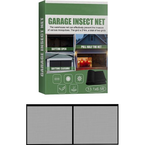 Moustiquaire de porte de Garage de voiture, filet auto-adhésif en polyéthylène 2x4m pour atelier, maison, salle de sport (1/5)
