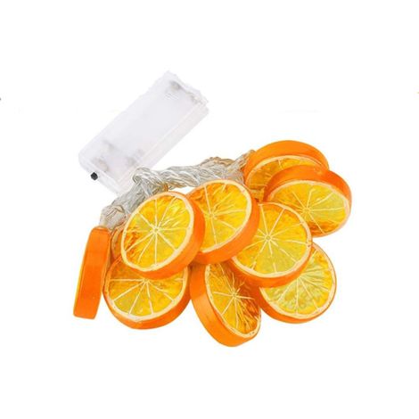 1 Guirlande Lumineuse LED, Fils PVC Flexibles, 20 LEDs Jaune Chaud, Design Agrumes, Intérieur Extérieur Jardin (1/5)