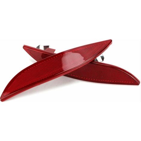 Ulisem 1 Paire de Réflecteurs de Pare-chocs Arrière 265650004R Pièces de Rechange pour le Réflecteur de Pare-chocs Arrière Megane III Fluence Remplacer, pour Voiture