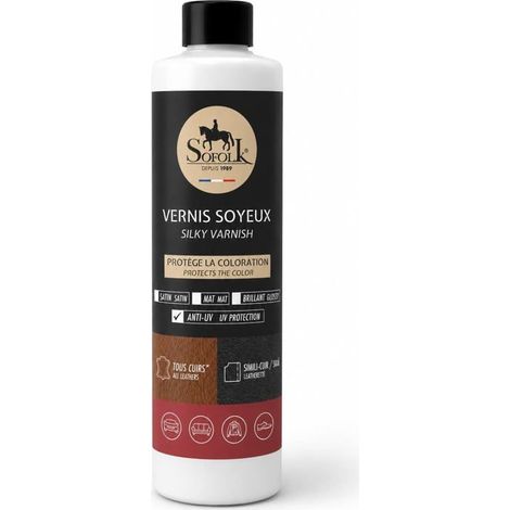 Vernis Soyeux pour Cuir SOFOLK (200ml - Brillant) : Protège la Coloration et la Fleur. Evite l'encrassement prématuré (1/5)
