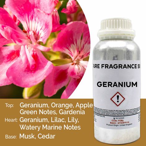 Huile parfumée pure de géranium - 500 ml- Vendu par 1