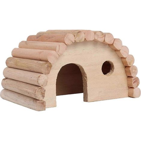 Maison en bois pour hamsters ou gerbilles, abri pour petits animaux, nid pour hamster (1/5)