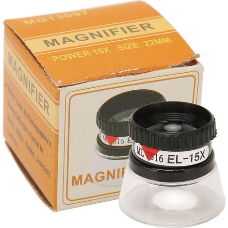 Loupe Cylindrique 15X Grossissement, Loupe Compacte Légère en Forme de Cylindre pour Lecture, Bijoux et Horloger (1/5)