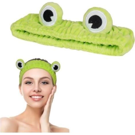 Frog Headband - Elastic - Green - For Girls and Women (1/4)