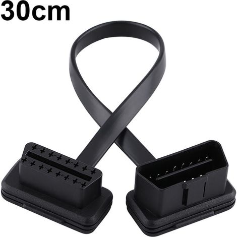 Adaptateur de Diagnostic de cable d'extension OBD2 male à femelle de 16 broches automatique de voiture longueur de 30 cm/12 pouces (1/5)