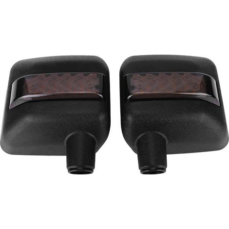 Zweiteilige schwarze ABS-Gehäuseleuchten für Jeep Wrangler JK Seitenspiegel (2007–2017), robust und langlebig (1/5)