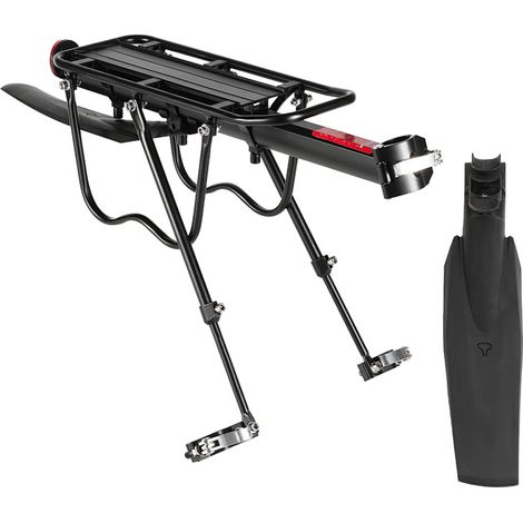 Jiubiaz Portaequipajes trasero universal ajustable de aluminio para VTT y bicicleta