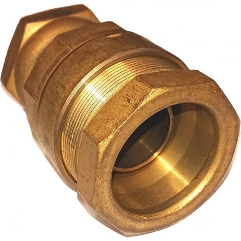 Raccordo gas PE 40 con giunto sfero-conico e dado 33x42