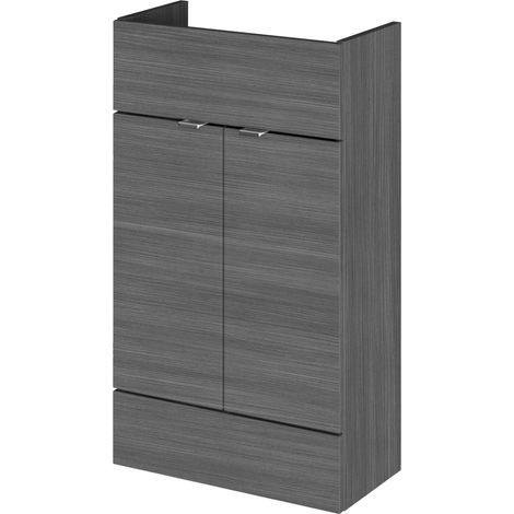 Hudson Reed Fusion Compact Vanity Unit 500mm Wide - Anthracite Woodgrain (1/2)