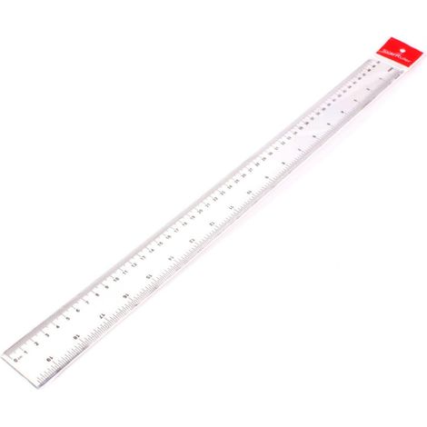 Règle en plastique transparent de 50 cm, lot 6 pour les étudiants (1/5)