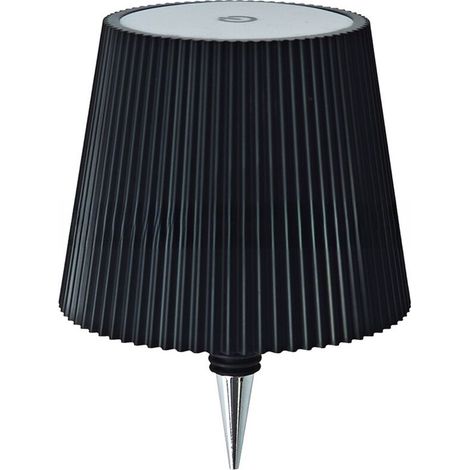 Portable LED Touch Table Lamp for Wine Bottles, RGB Black, Tri-color Light, 2000 mAh Plastic Lampshade
