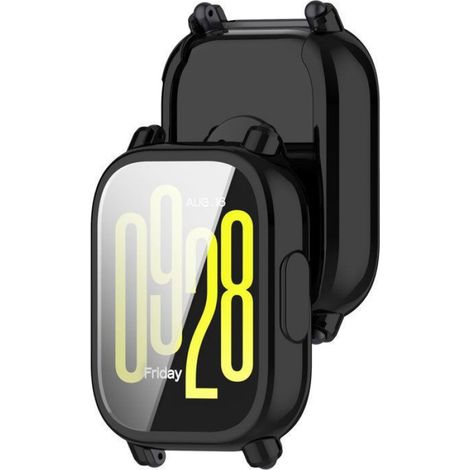 Coque Protection - Redmi Watch 5 Active - Noir - Polycarbonate + Verre Trempé - Compatibilité Parfaite - 1 Pièce (1/5)