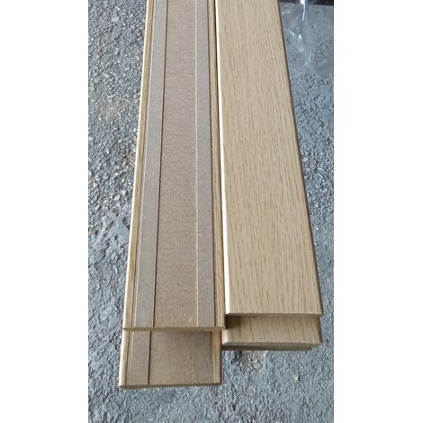 10 COPRIFILI PORTA MOSTRINE sp.mm10x70x2250 Rivestito Rovere Base in MDF