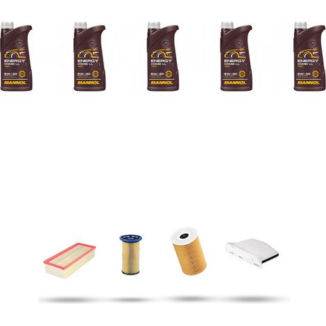 Kit tagliando 4 FILTRI e 5L OLIO compatibile con Seat Alhambra II (710 ,711) 2.0 TDI 100kw Dal 2010 (1/5)
