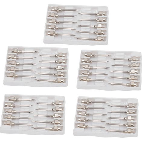 Aiguilles d'injection en acier inoxydable pour volailles et porcs, accessoires inclus, 16 x 20 mm / 0,6 x 0,8 po (1/5)