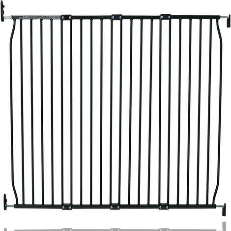 Safetots Eco Screw Fit Baby Gate, Black, 130cm - 140cm, Stair Gate for Toddler and Baby, Screw Fit Safety Barrier