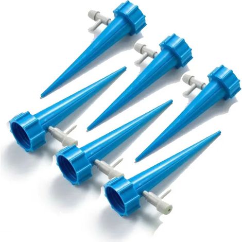 (6 pièces bleues) Kits d'arrosage automatique, arroseurs goutte à goutte, système d'irrigation automatique pour plantes d'intérieur, accessoires de jardin créatifs (1/4)