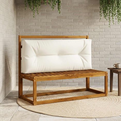 vidaXL Coussin de dossier de palette VIANEN 100 % polyester Blanc (1/4)