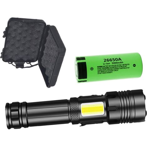 Torche De Camping Alliage Aluminium Lampe De Poche Usb Pour (1/5)