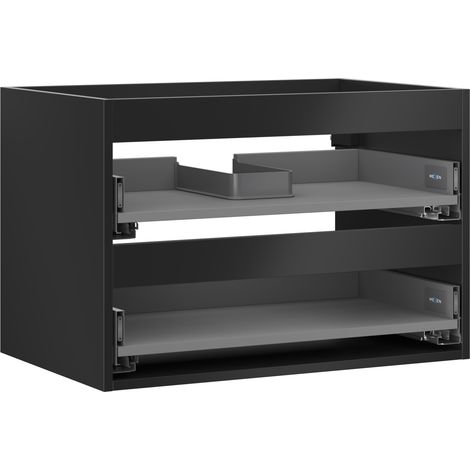 Mexen Box-A Korpus des Waschtischunterschranks 70 cm, 2 Schubladen, schwarz matt - 91AX0-0700-470-2-71 (1/5)