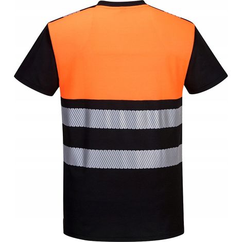 T-shirt PW3 haute visibilité classe 1 Noir/Orange M