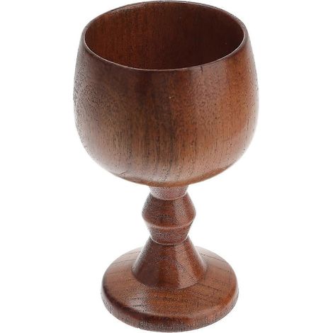 1 gobelet à vin en bois, tasse à bière ou à café vintage en bois, 7,5 x 13,5 cm (1/5)