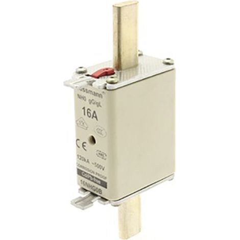 Eaton Sicherungseinsatz, Niederspannung, 6 A, AC 500 V, 120 kA, NH0, gL/gG, IEC, Doppelkennmelder, spannungsführende Gr (1/3)