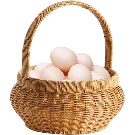 Panier En Osier Pour La Cuisine Panier Rond Tressé De Rangement, Décoration (1/5)