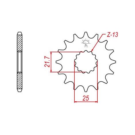 Pignon Lightweight Kawasaki-Suzuki - 525 - 15 Dents - Similaire JTF520 - Made in Germany