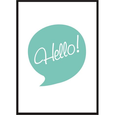 Bildplakat im Rahmen, A4 cm, Hello, PD066 (1/5)