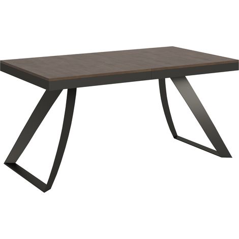 Tavolo allungabile 90x160/264 cm Proxy Evolution Noce telaio Antracite (1/4)
