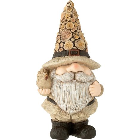 Statuette Déco Lutin "Chalet" 31cm Naturel