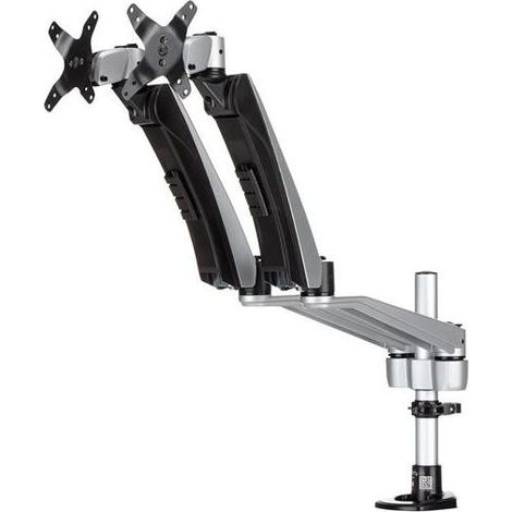 StarTech.com ARMDUAL30 supporto da tavolo per Tv a schermo piatto 76,2 cm (30") Nero, Argento Scrivania (1/4)