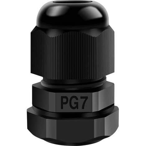 20 x presse-étoupes PG7 - Passe-câbles étanche IP68 - Introduction de câble noir - Réglables - Presse-étoupes pour extérieur, jardin, boîte de dérivation, boîte de jonction (1/5)