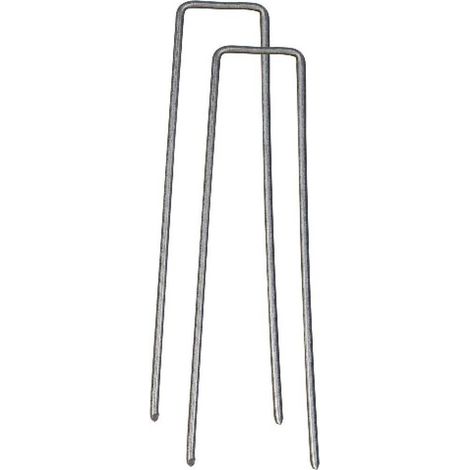 Agrafes Toile de Paillage x10 - H170 mm - L35 mm - D.3 mm - Fixation Efficace - D-Work (1/2)