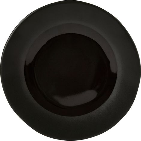 Interiors By Premier Black Stoneware Side Plate,Two-Tone Black Palette Side Plate,Uneven Rim Snack Plate,Ideal For Appetizers (1/4)