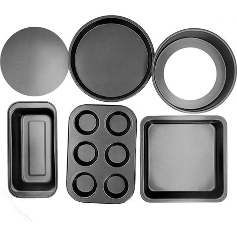 Diffuseur de chaleur universel pour cuisinière à gaz - noir moderne, lot de 6 pièces, qualité alimentaire garantie, lave-vaisselle compatible - professionnel (1/5)