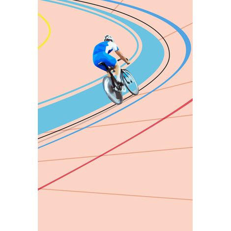 Tableau sur toile vélo en solo 30x45 cm - Impression sur Toile Murale Décorative - Image imprimée en HD sur Toile - Toile sur Châssis en Bois FSC - Fabriqué en France (1/5)