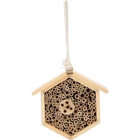Maison en bois pour abeilles, hôtel à insectes décoratif suspendu pour jardin